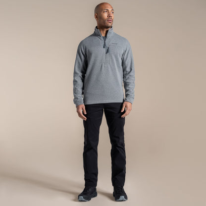 Cloud Grey - Close up - Craghoppers Mens Torney III Half Zip Fleece