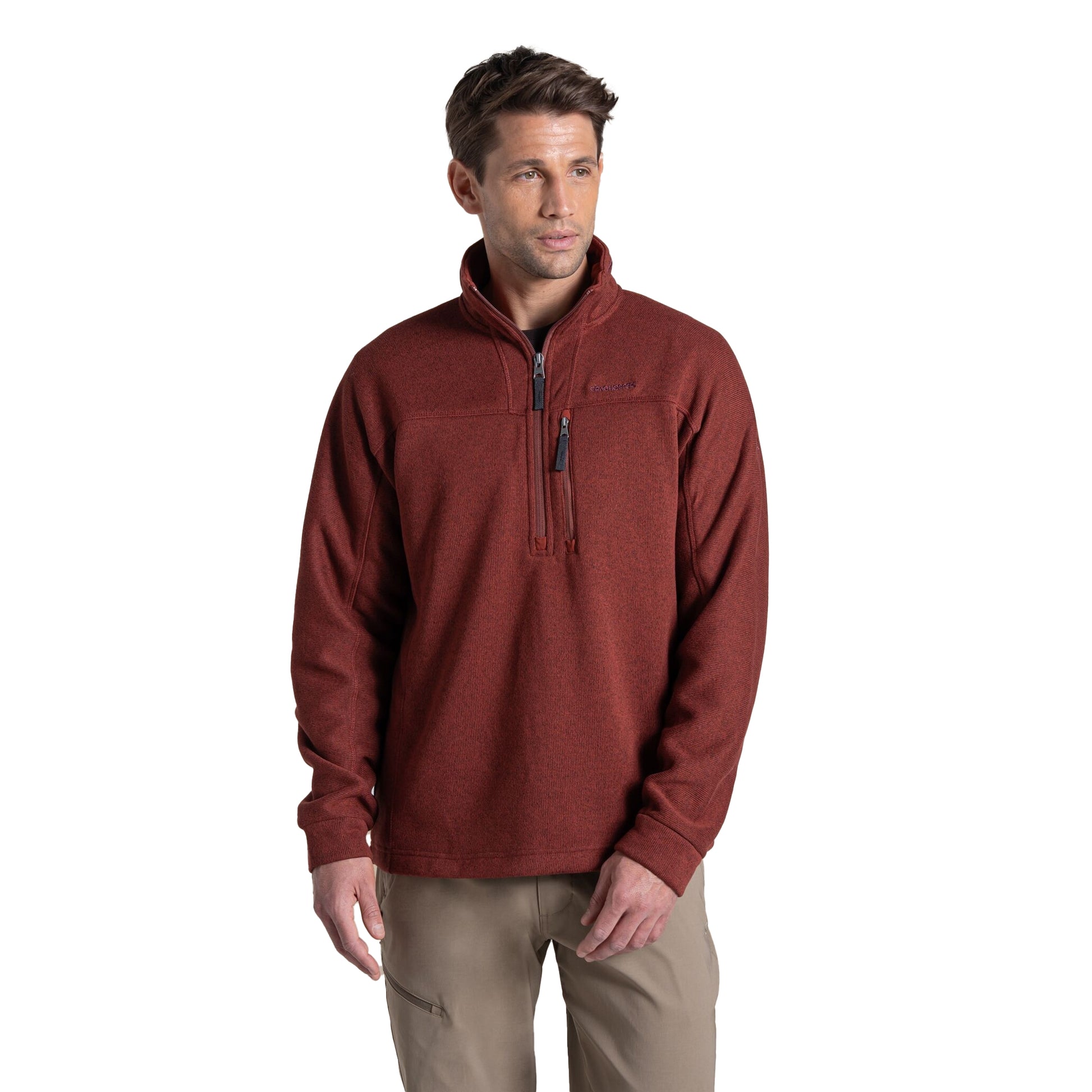 Red Jasper - Lifestyle - Craghoppers Mens Torney III Half Zip Fleece