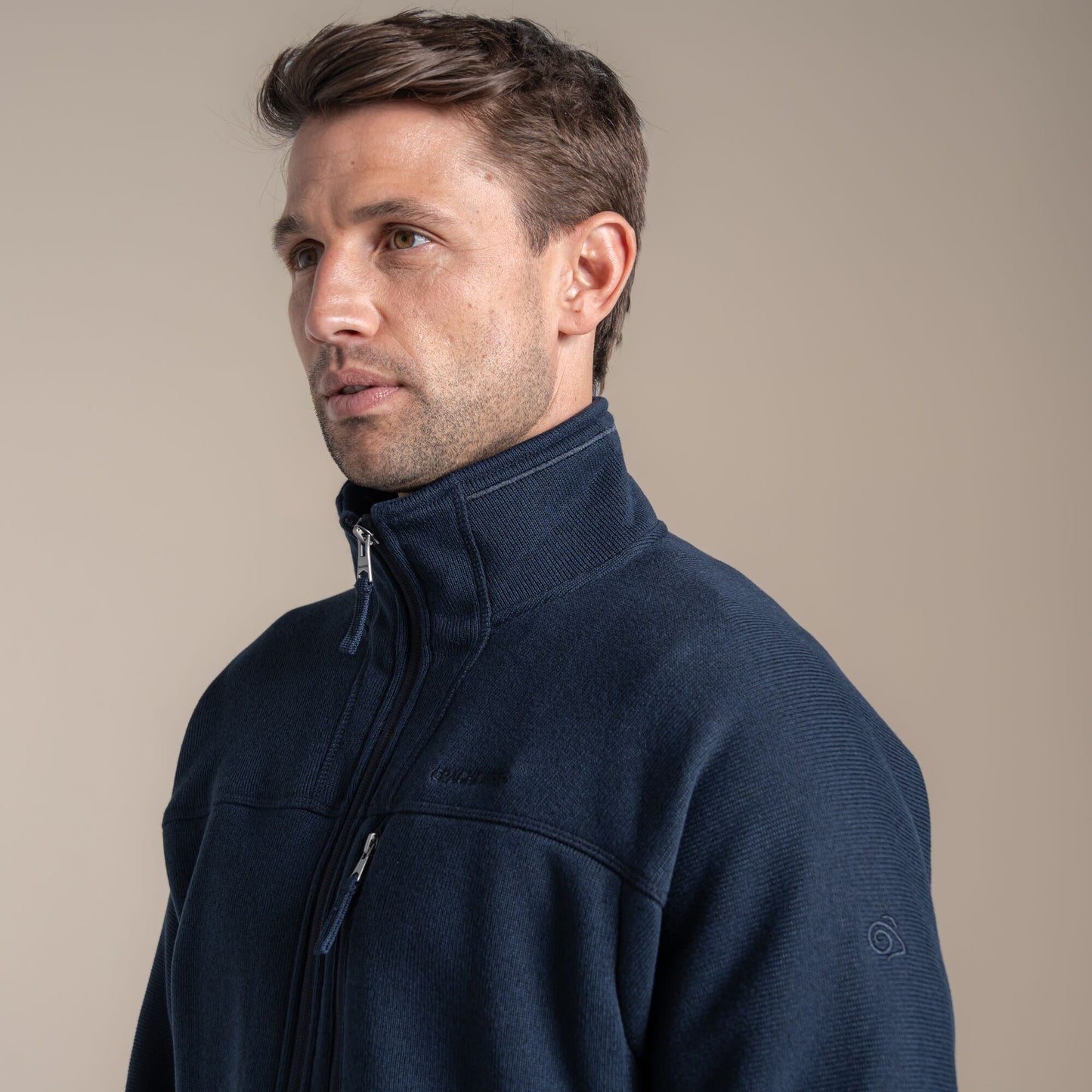 Blue Navy - Side - Craghoppers Mens Torney III Half Zip Fleece