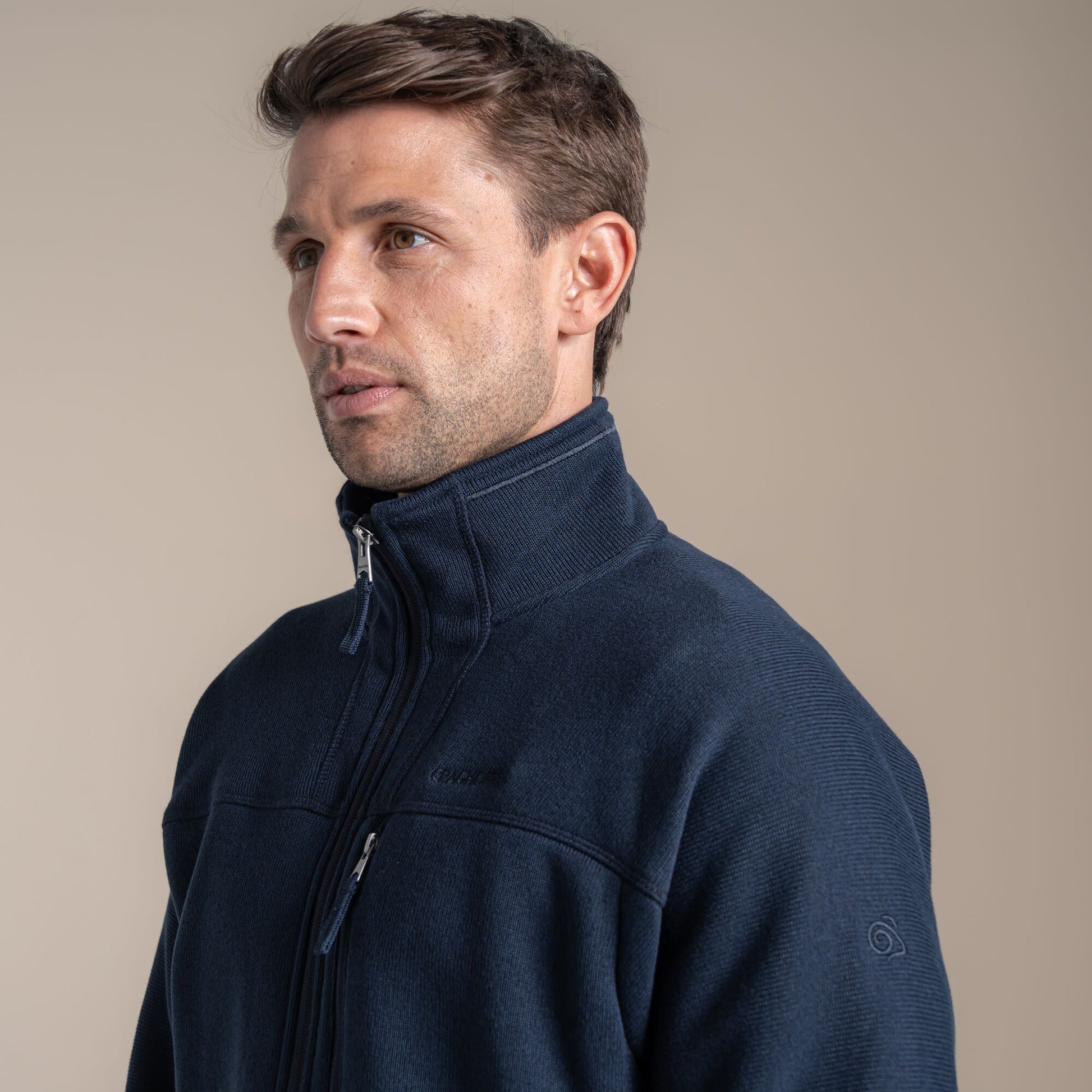 Blue Navy - Side - Craghoppers Mens Torney III Half Zip Fleece