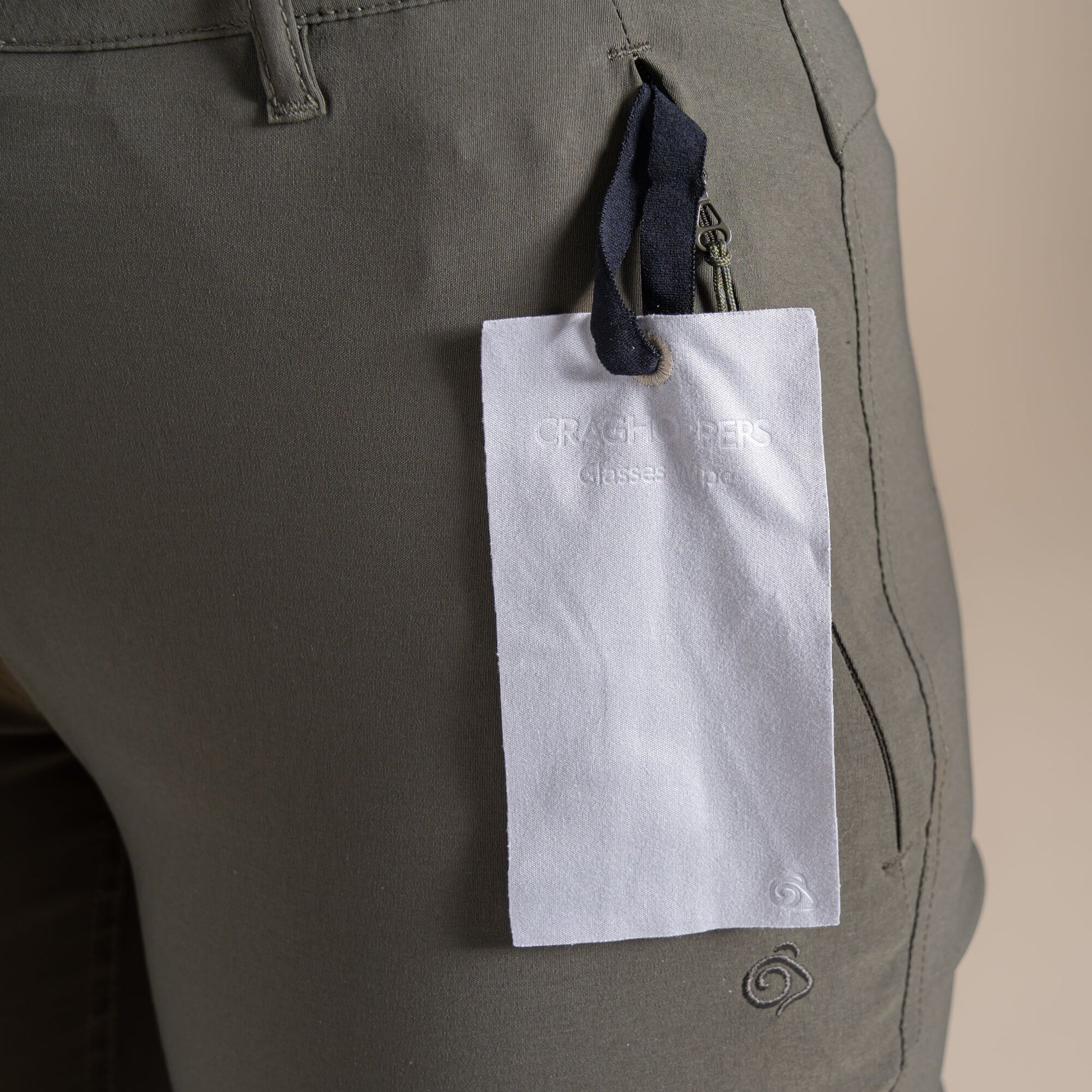 Mid Khaki - Side - Craghoppers Womens-Ladies Kiwi Pro III Trousers