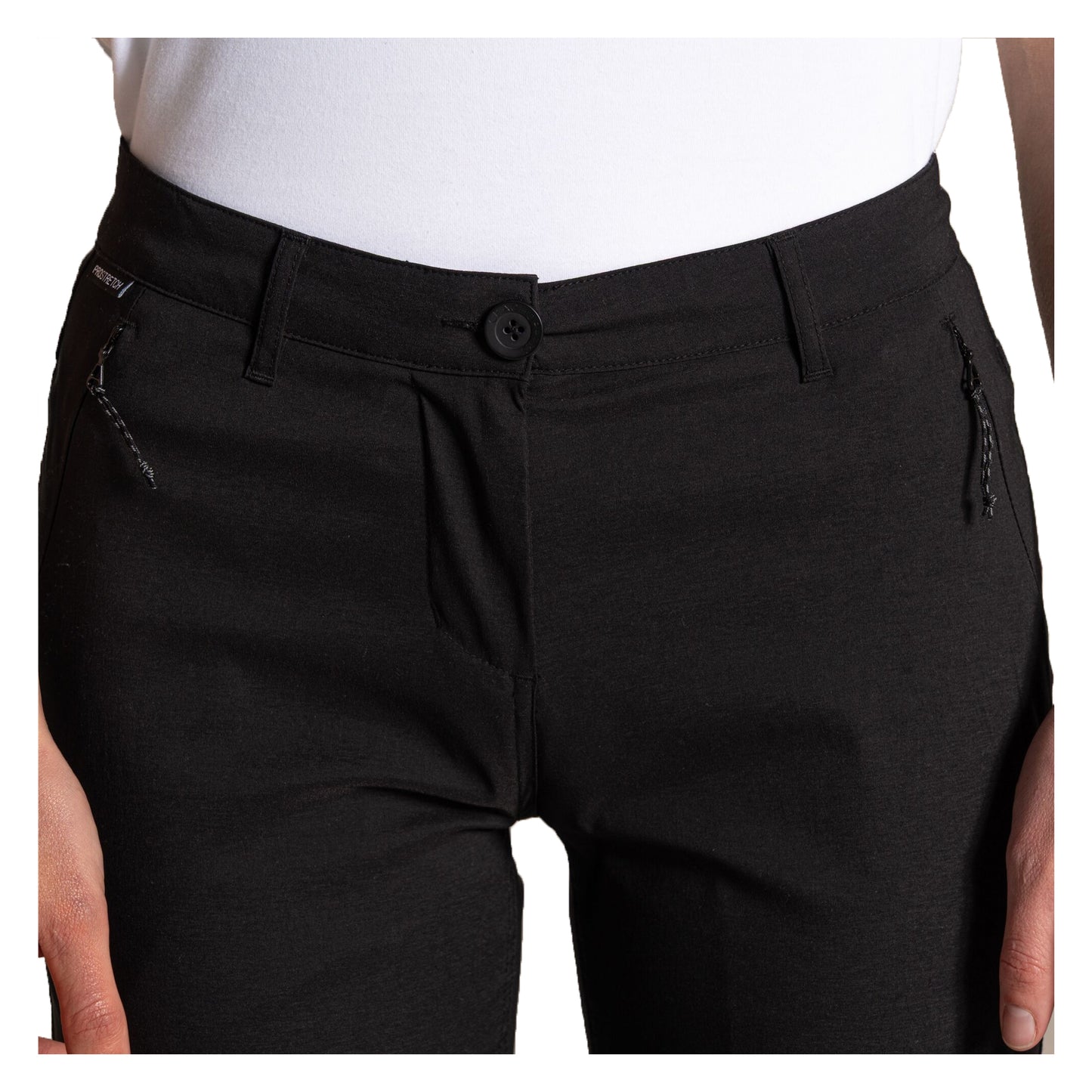 Black - Side - Craghoppers Womens-Ladies Kiwi Pro III Trousers