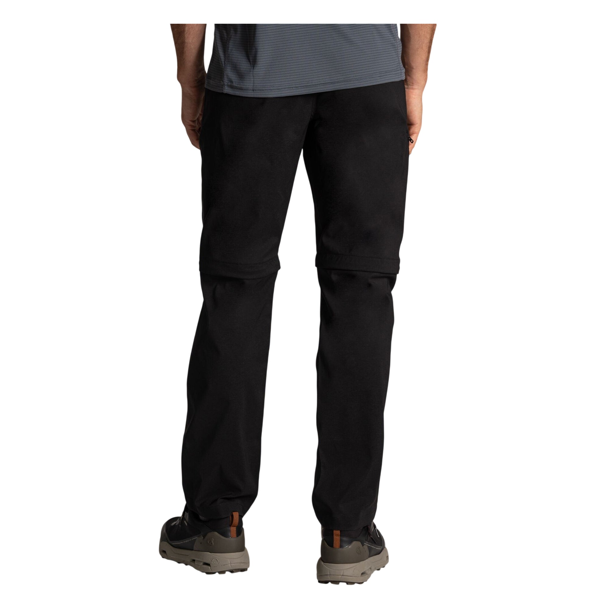 Black - Back - Craghoppers Mens Kiwi Pro III Convertible Trousers