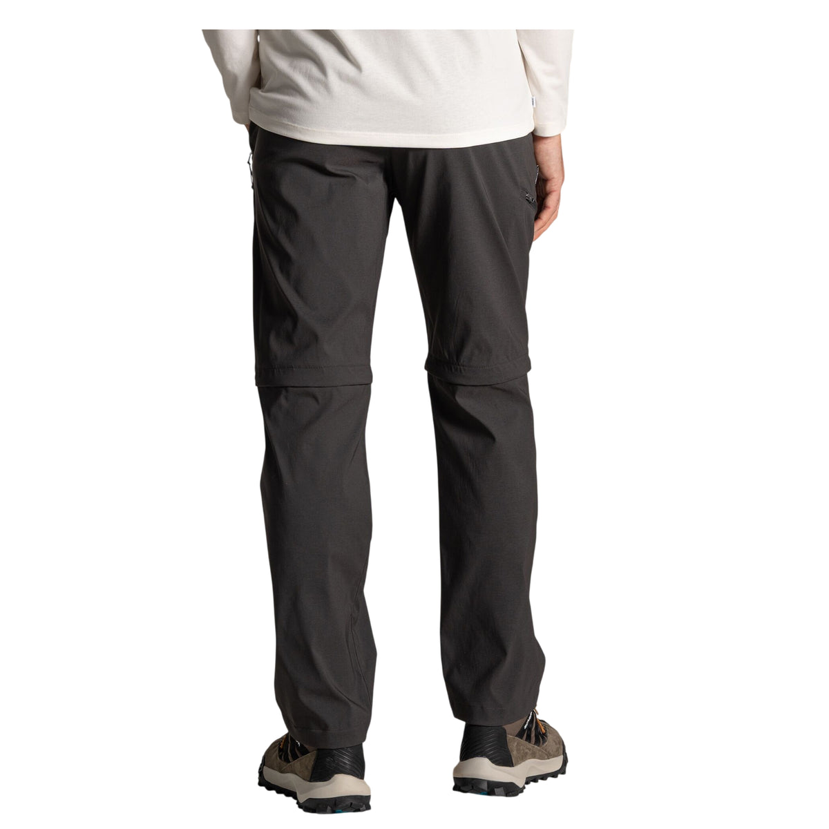 Dark Lead - Back - Craghoppers Mens Kiwi Pro III Convertible Trousers