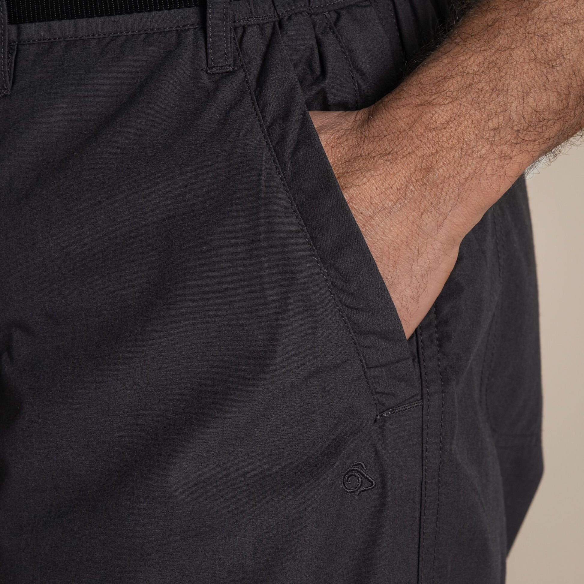Black Pepper - Side - Craghoppers Mens Kiwi Classic Trousers