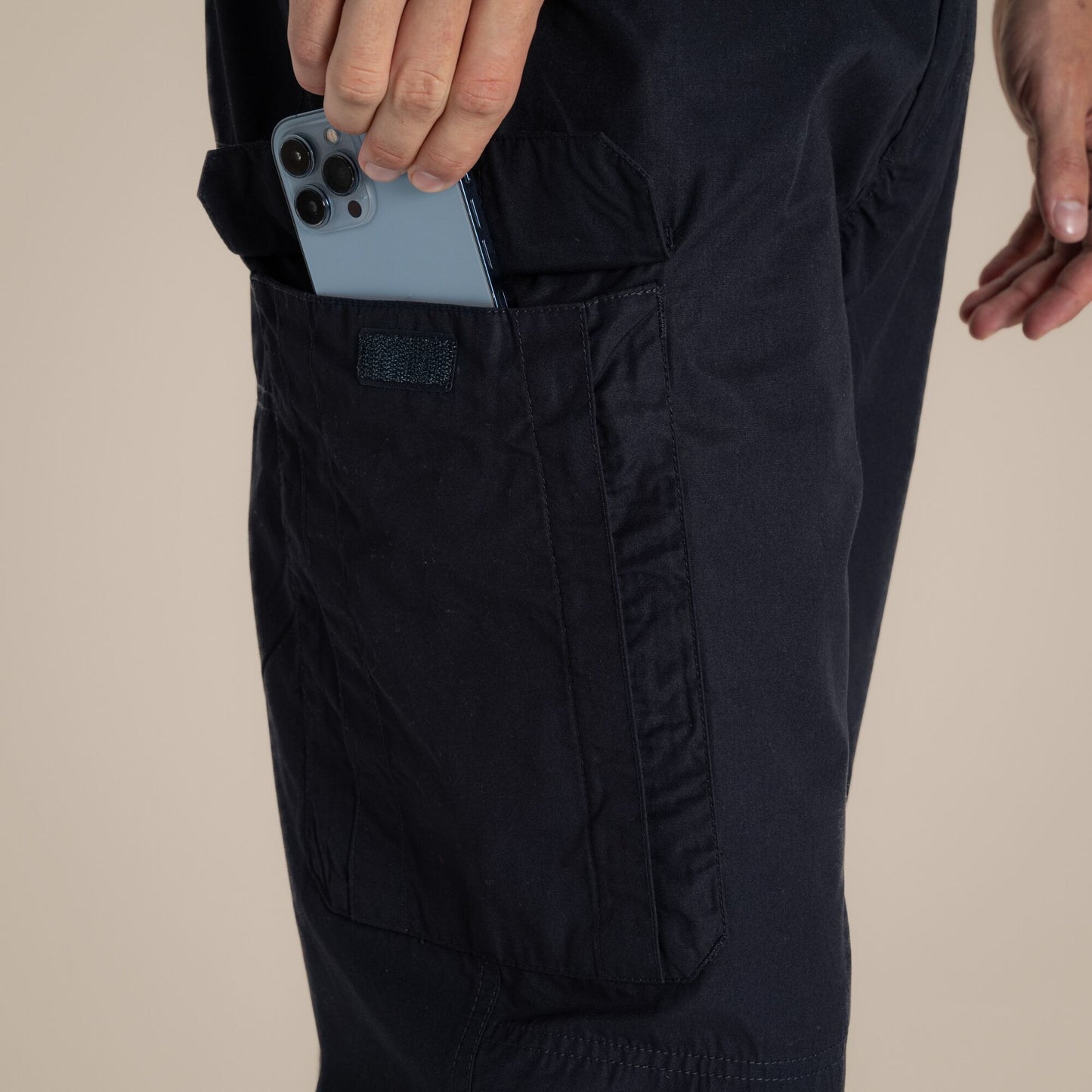 Dark Navy - Pack Shot - Craghoppers Mens Kiwi Classic Trousers