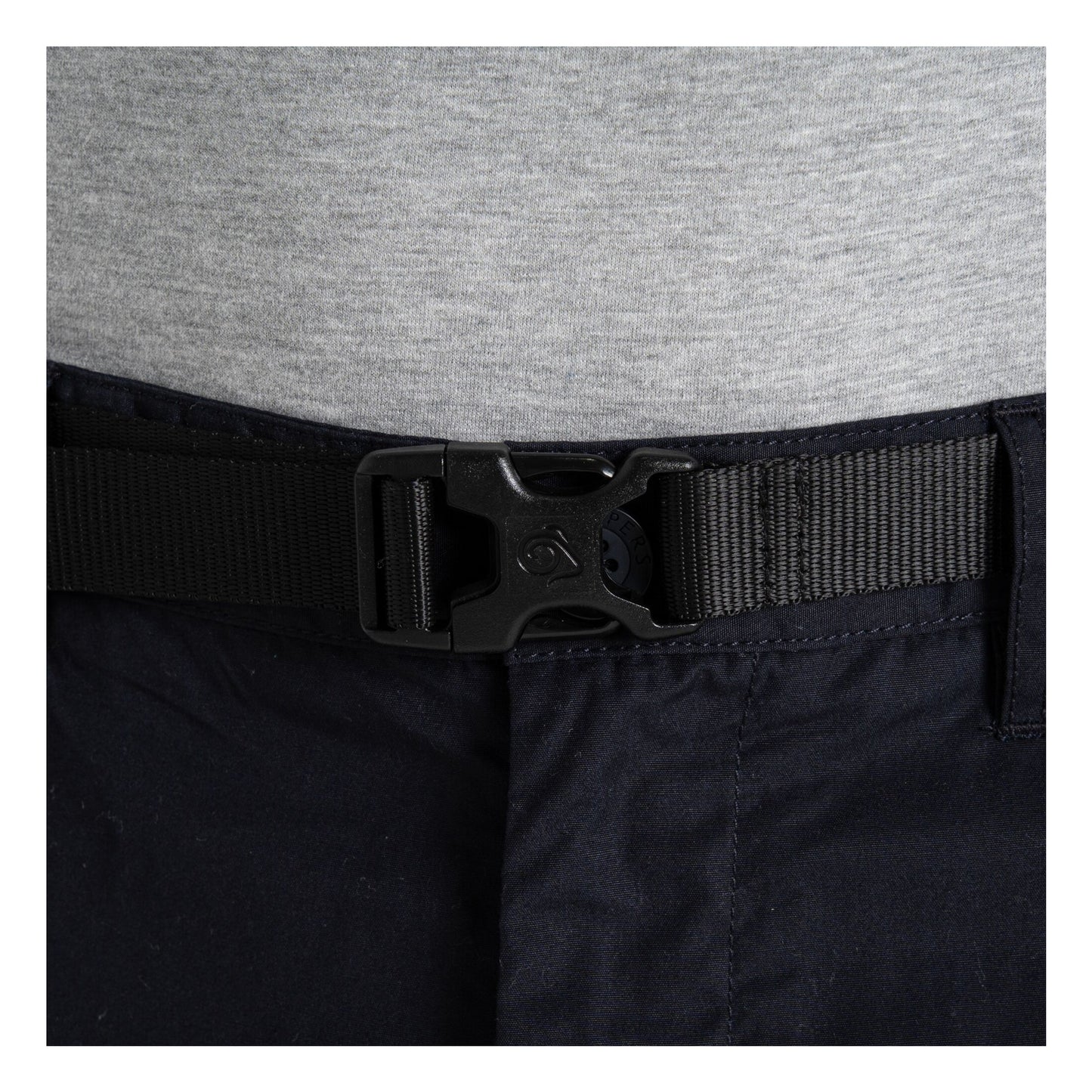 Dark Navy - Close up - Craghoppers Mens Kiwi Classic Trousers