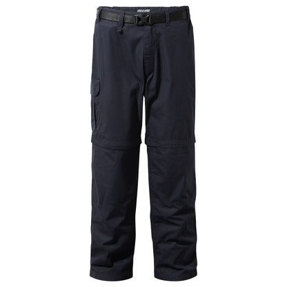 Dark Navy - Front - Craghoppers Mens Kiwi Peached Convertible Trousers