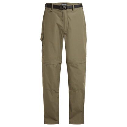 Wild Olive - Front - Craghoppers Mens Kiwi Peached Convertible Trousers