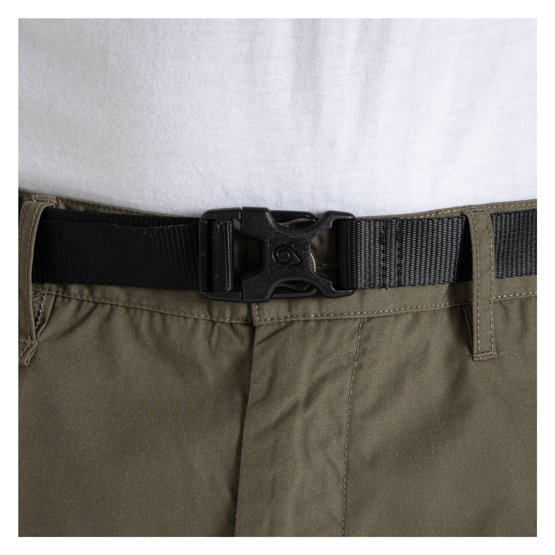 Wild Olive - Side - Craghoppers Mens Kiwi Peached Convertible Trousers