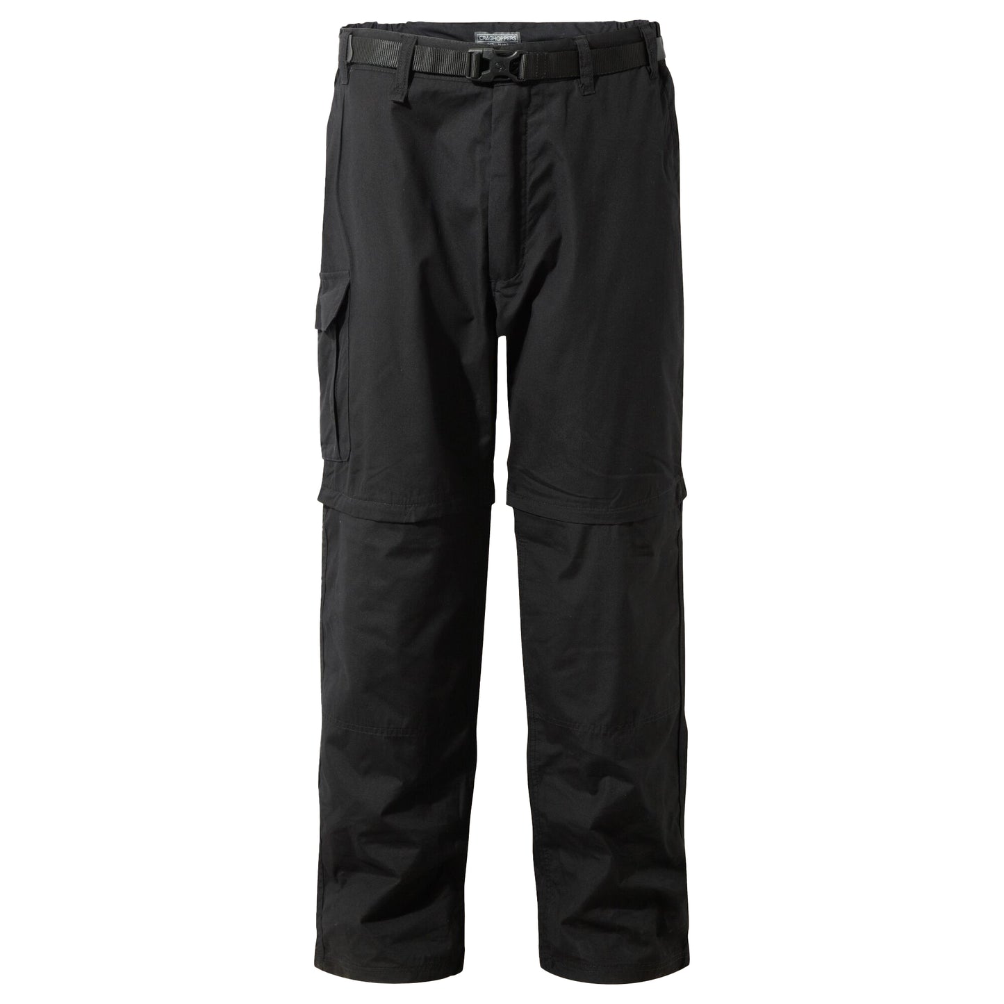 Black - Front - Craghoppers Mens Kiwi Peached Convertible Trousers