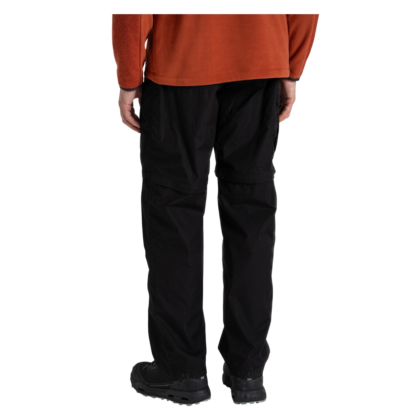 Black - Back - Craghoppers Mens Kiwi Peached Convertible Trousers