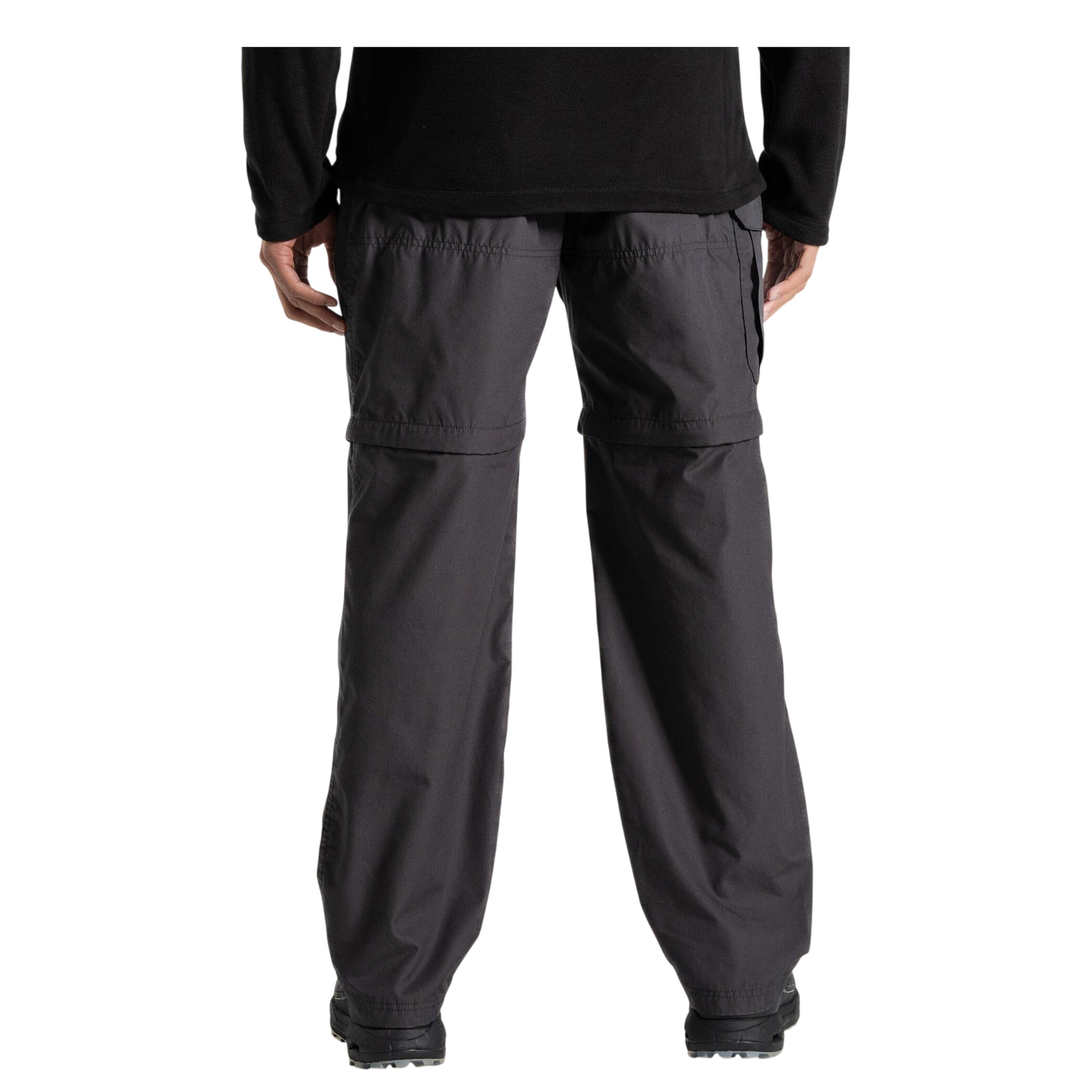 Black Pepper - Back - Craghoppers Mens Kiwi Peached Convertible Trousers