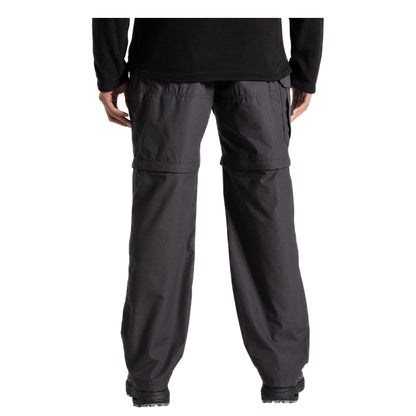 Black Pepper - Back - Craghoppers Mens Kiwi Peached Convertible Trousers