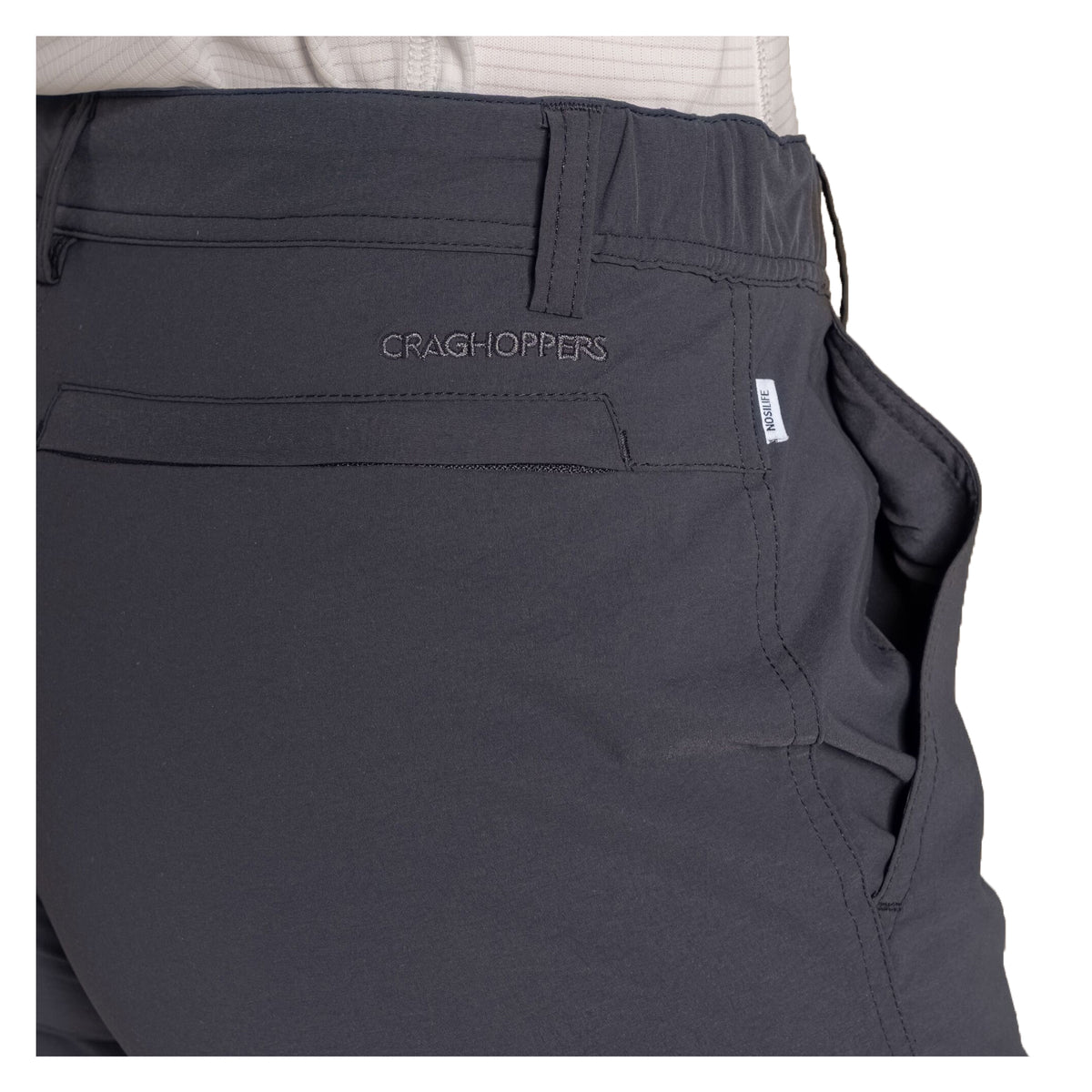 Dark Iron - Side - Craghoppers Womens-Ladies Rif Stretch Nosilife Cargo Trousers