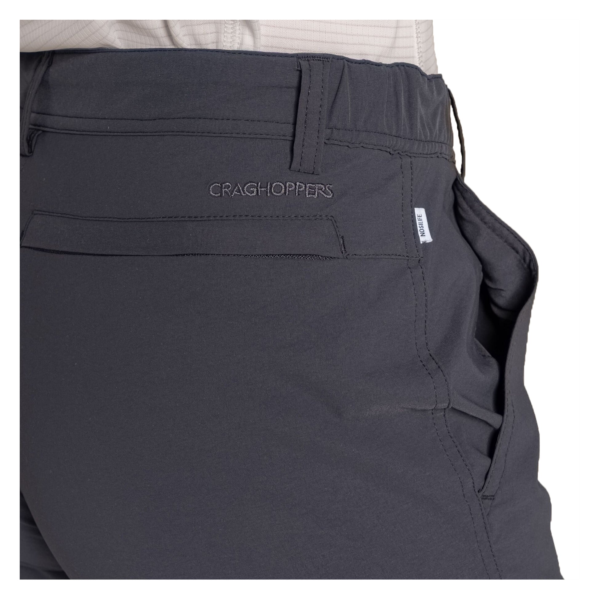 Dark Iron - Side - Craghoppers Womens-Ladies Rif Stretch Nosilife Cargo Trousers