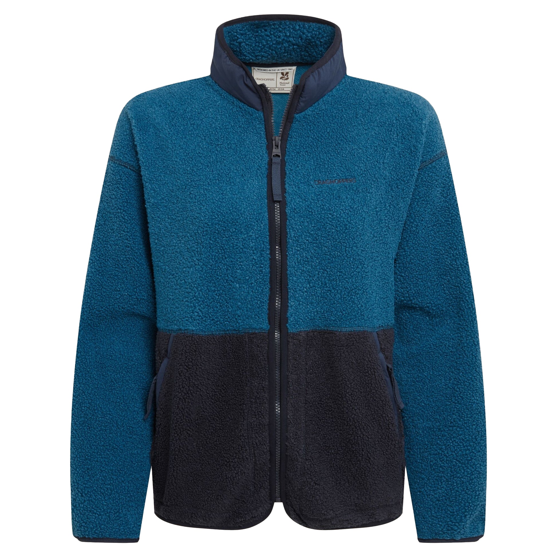 Porcelain Blue - Front - Craghoppers Womens-Ladies National Trust Avens Two Tone Fleece Jacket