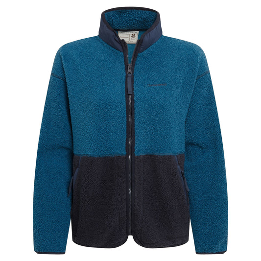 Porcelain Blue - Front - Craghoppers Womens-Ladies National Trust Avens Two Tone Fleece Jacket