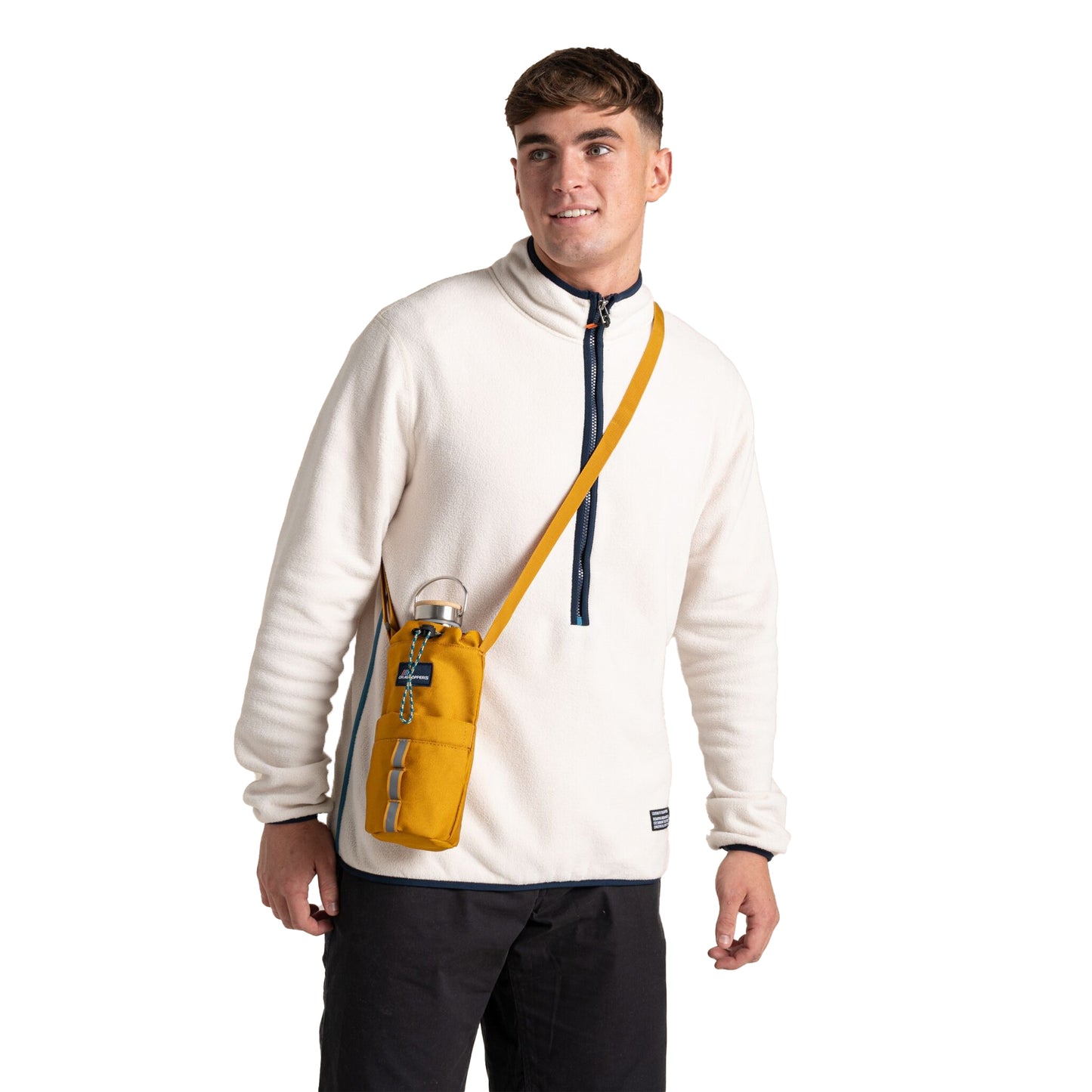 Dark Butterscotch - Side - Craghoppers Kiwi II Logo Bottle Bag