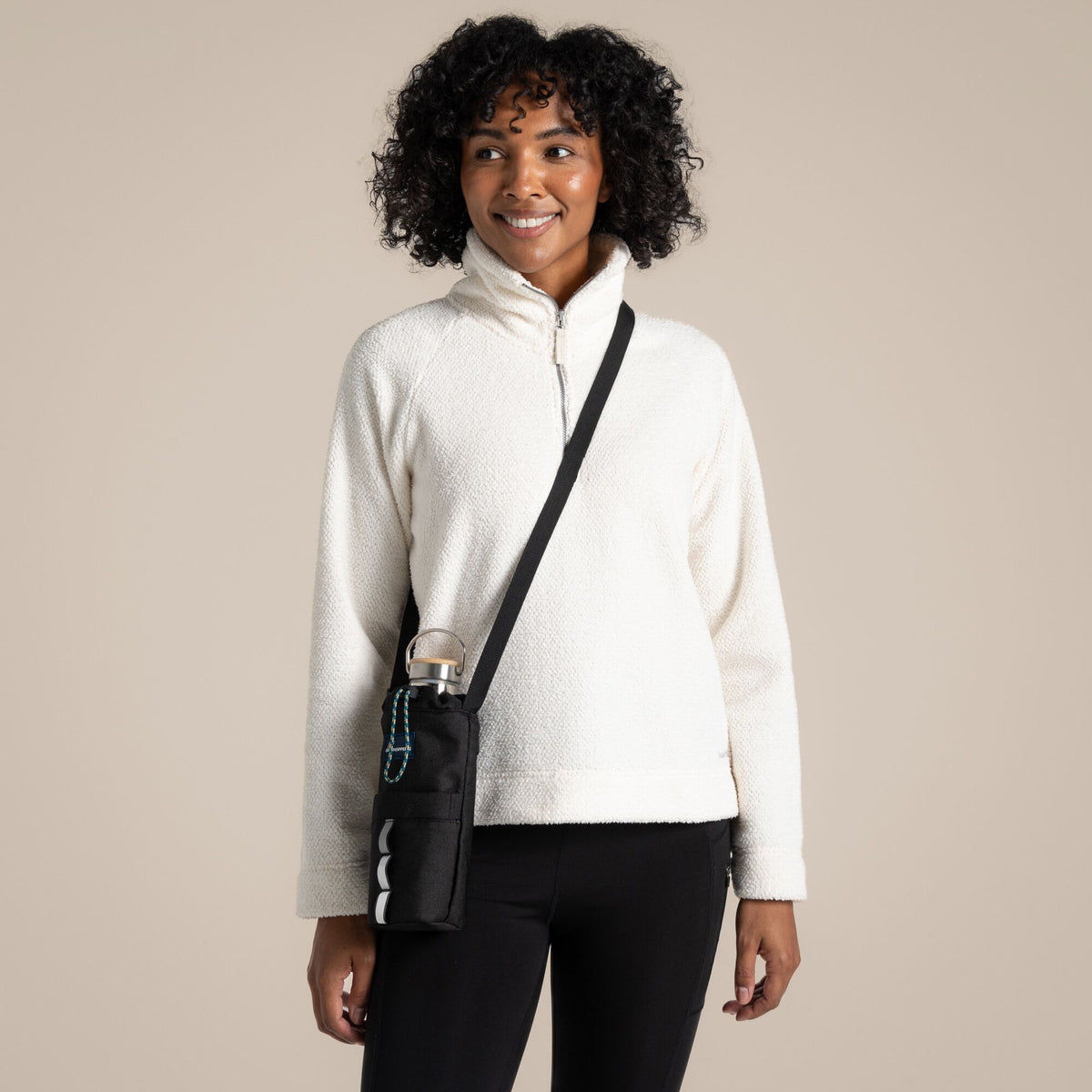 Black - Side - Craghoppers Kiwi II Logo Bottle Bag