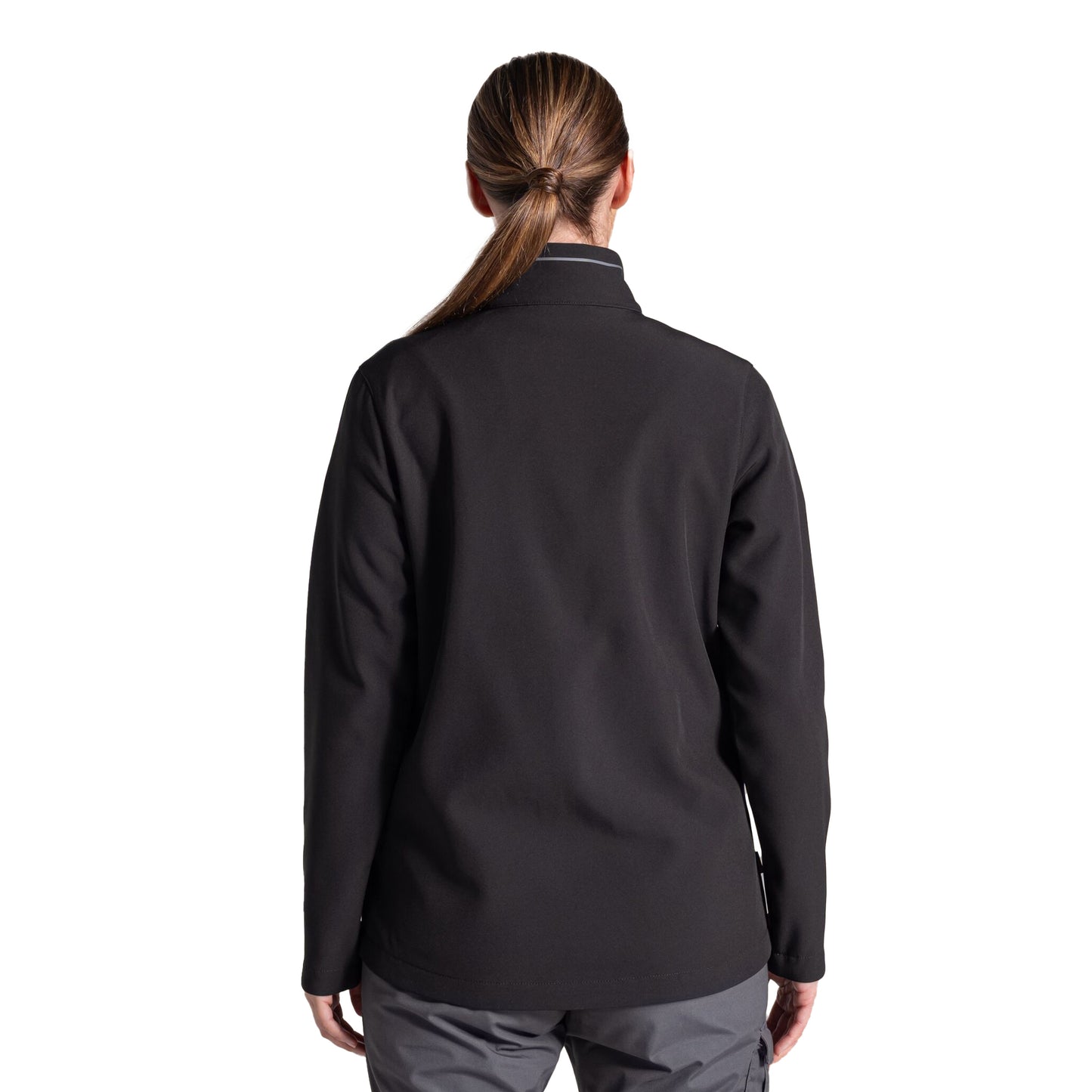 Black - Back - Craghoppers Womens-Ladies Expert Basecamp II Soft Shell Jacket