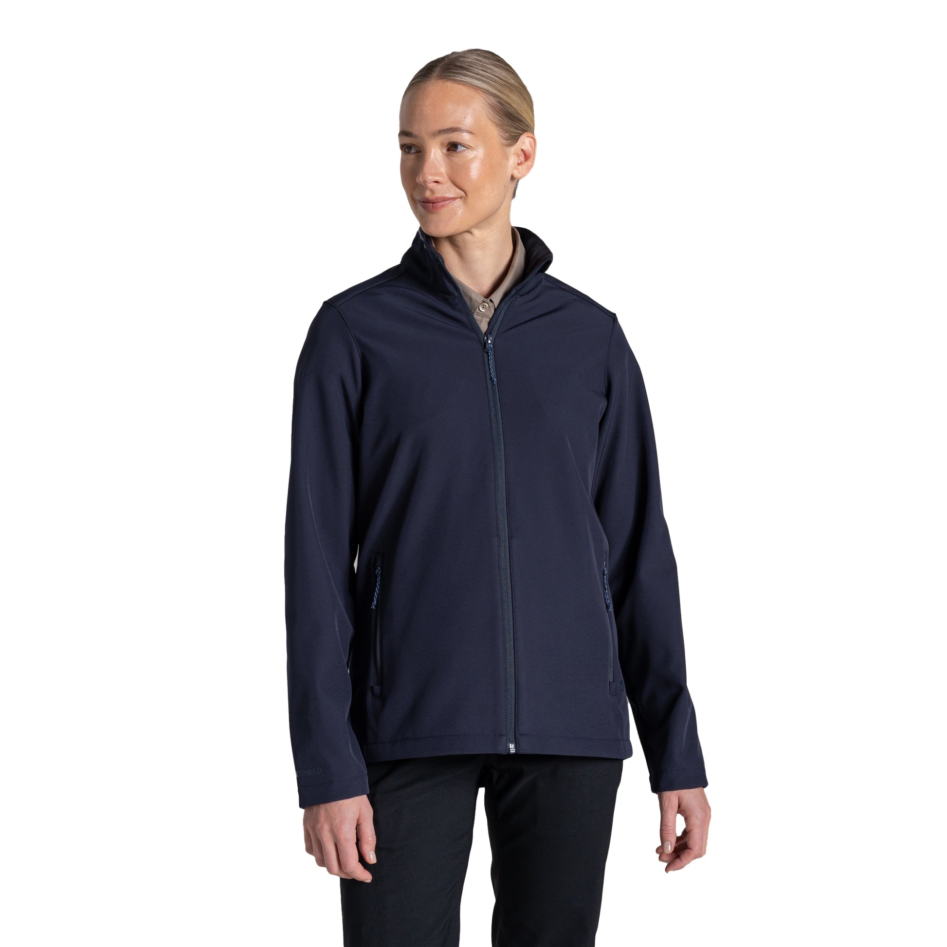 Dark Navy - Side - Craghoppers Womens-Ladies Expert Basecamp II Soft Shell Jacket