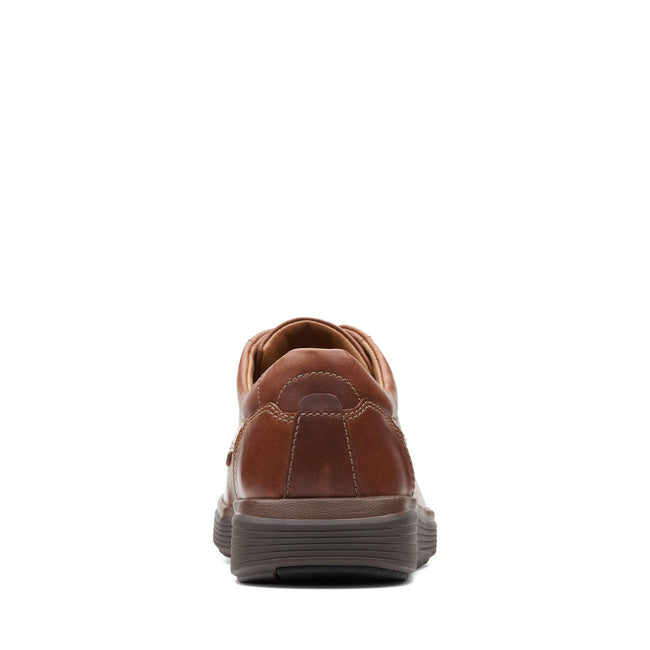 Tan - Side - Clarks Mens Un Abode Ease Leather Shoes