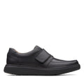 Black - Back - Clarks Mens Un Abode Strap Leather Shoes