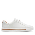 White - Back - Clarks Womens-Ladies Un Maui Lace Leather Trainers