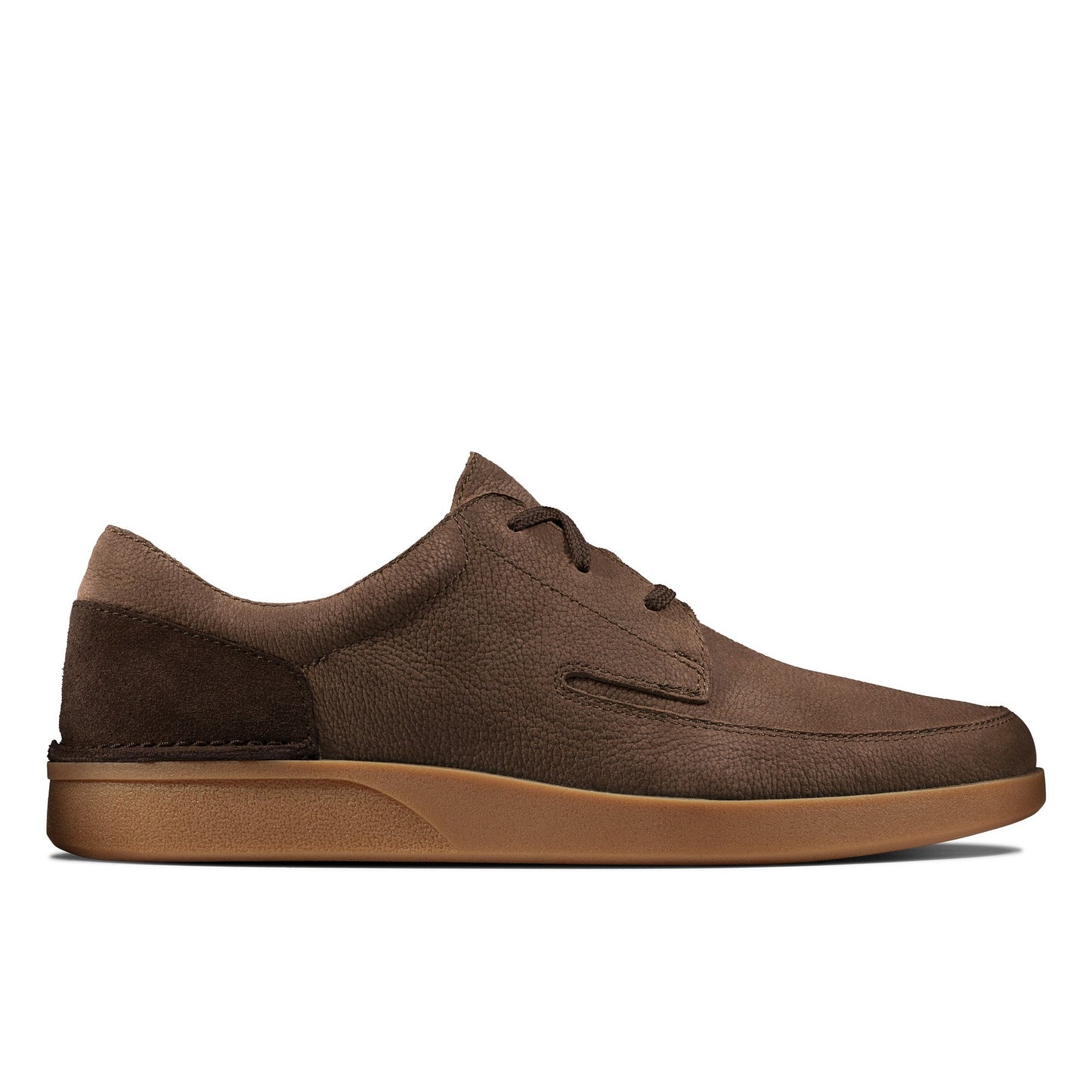 Dark Brown - Back - Clarks Mens Oakland Craft Leather Shoes