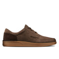 Dark Brown - Back - Clarks Mens Oakland Craft Leather Shoes