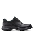 Black - Back - Clarks Mens Un Brawley Lace Leather Shoes