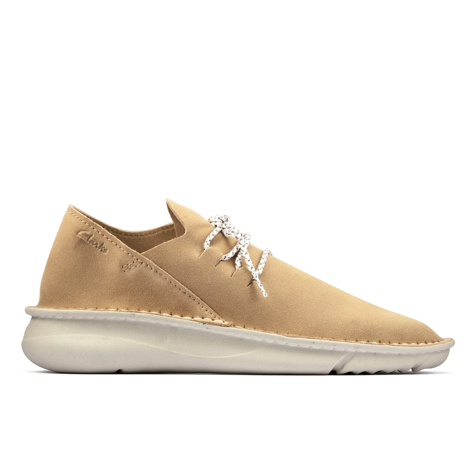 Taupe - Back - Clarks Mens Origin Leather Casual Shoes