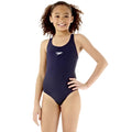 Navy - Side - Speedo Girls Medalist One Piece Swimsuit