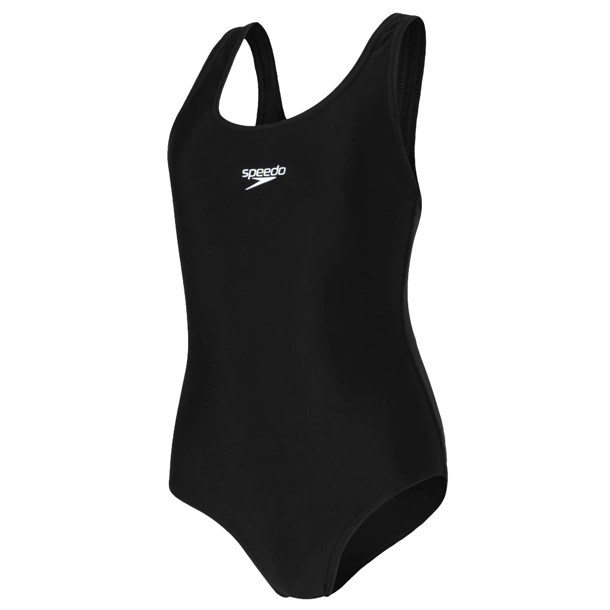 Black - Front - Speedo Girls Medalist One Piece Swimsuit