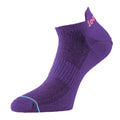 Purple-Pink - Front - 1000 Mile Womens-Ladies Liner Socks