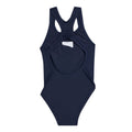 Black-White - Back - Speedo Girls Medalist Eco Endurance+ One Piece Swimsuit