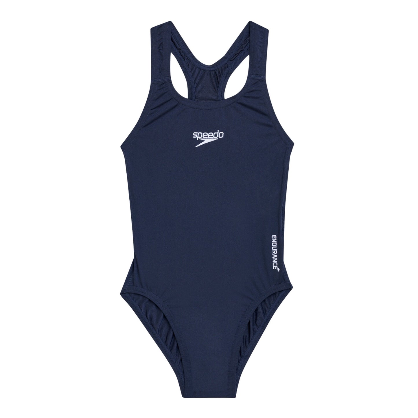 Navy - Front - Speedo Girls Medalist Eco Endurance+ One Piece Swimsuit
