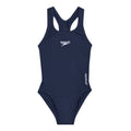 Black-White - Front - Speedo Girls Medalist Eco Endurance+ One Piece Swimsuit