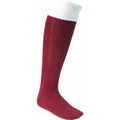 Maroon-White - Front - Euro Mens Football Socks