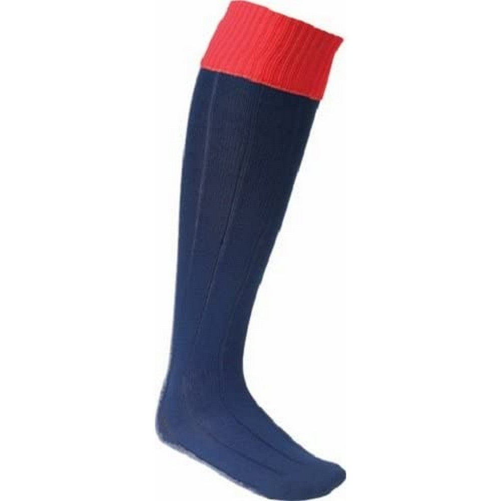 Navy-Red - Front - Euro Mens Football Socks