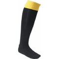 Black-Amber - Front - Euro Mens Football Socks