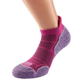 Hot Pink-Lavender-Blue - Side - 1000 Mile Womens-Ladies Run Ankle Socks (Pack of 2)