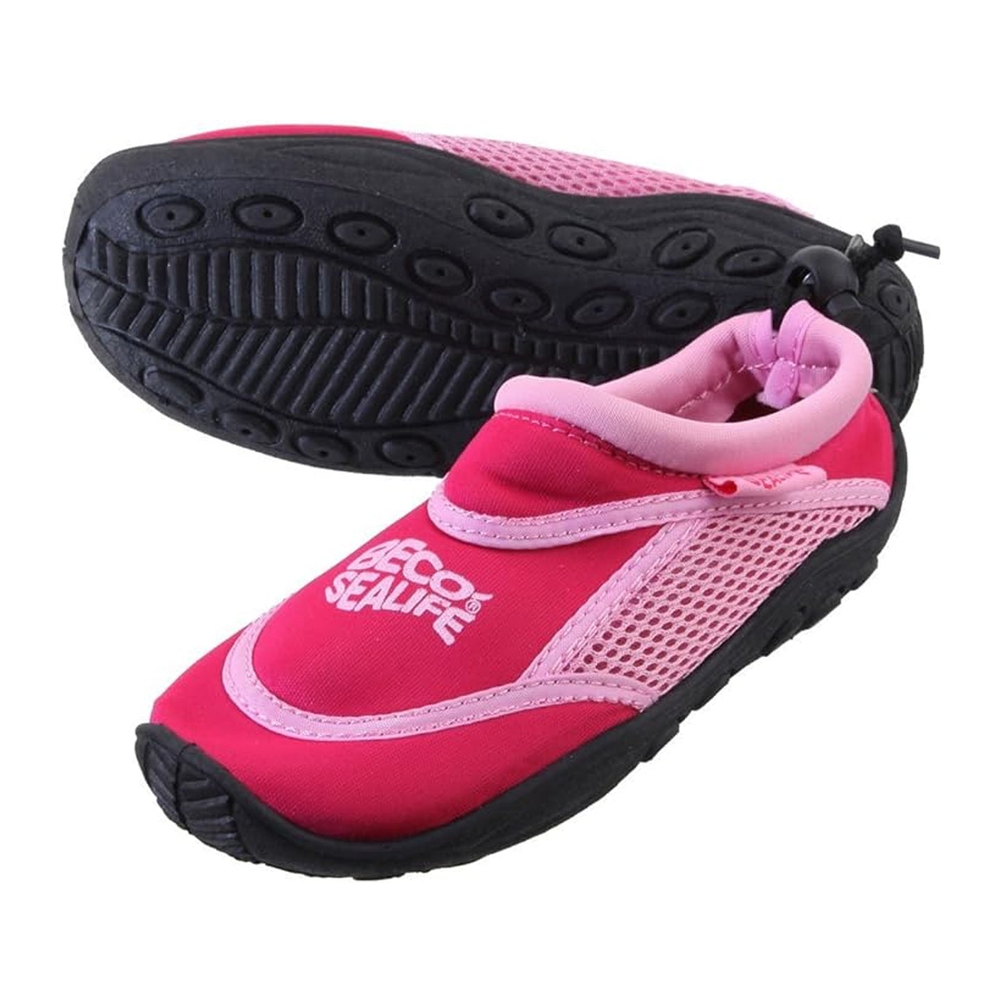 Pink - Side - Beco Childrens-Kids Sealife Water Shoes