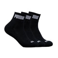 Black - Front - Puma Mens Quarter Socks (Pack of 3)