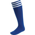 Royal Blue-White - Front - Euro Childrens-Kids Stripe Detail Football Socks