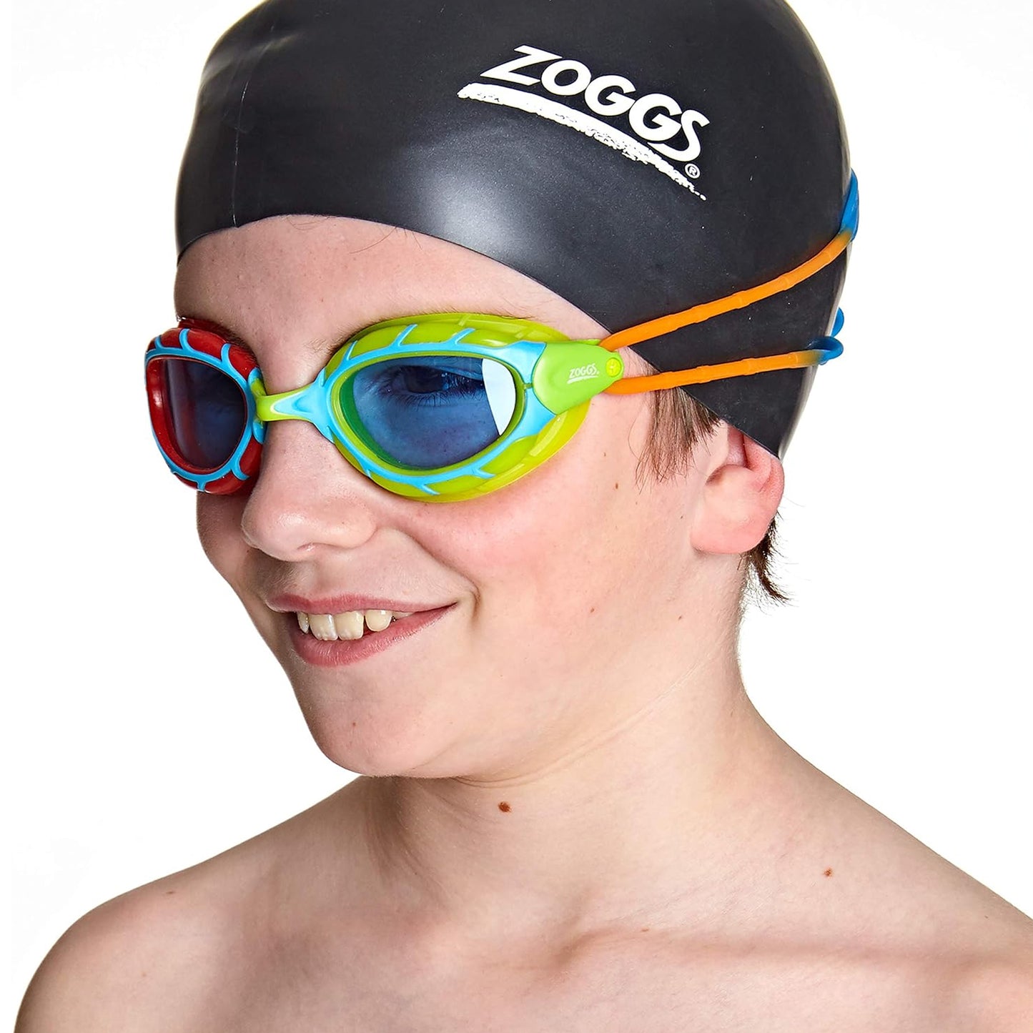 Green-Orange-Blue - Back - Zoggs Childrens-Kids Predator Swimming Goggles