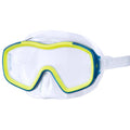 Transparent-Blue-Yellow - Side - Aquasphere Childrens-Kids Raccoon Mask And Snorkel