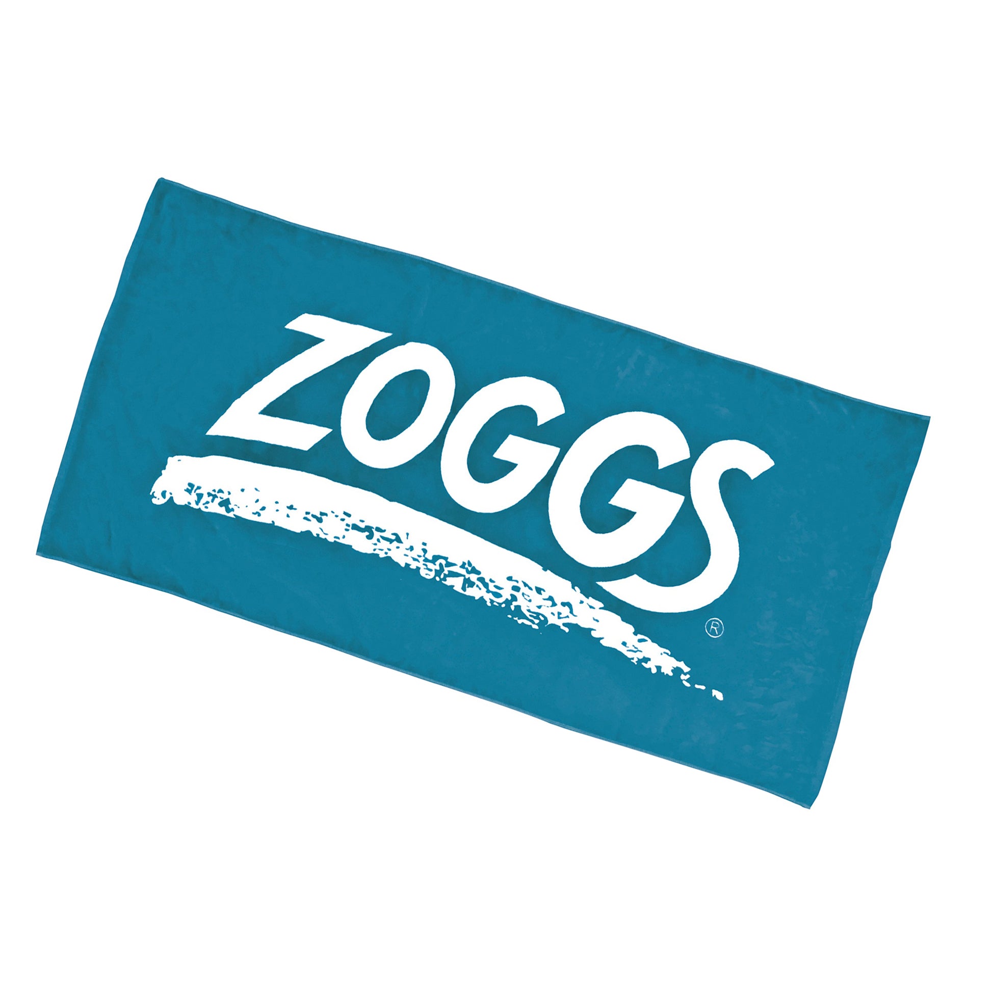 Blue-White - Side - Zoggs Logo Swimming Towel
