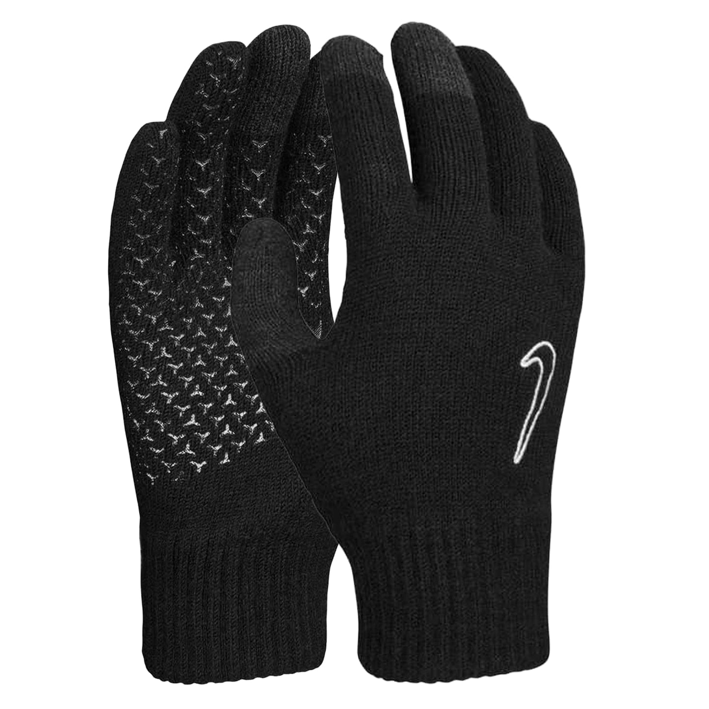 Black-White - Side - Nike Unisex Adult Tech Grip 2.0 Knitted Gloves